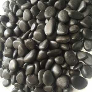 Polish black pebble stone