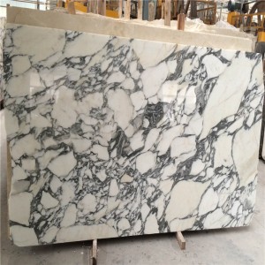 Bianco arabescato white marble slab