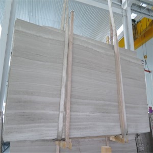 White Serpeggiante Wood Grain Marble Slabs