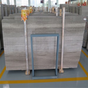 China Serpegiante Gey Wood Grain Marble Slab